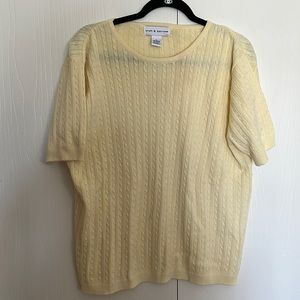 Pastel yellow dress top.